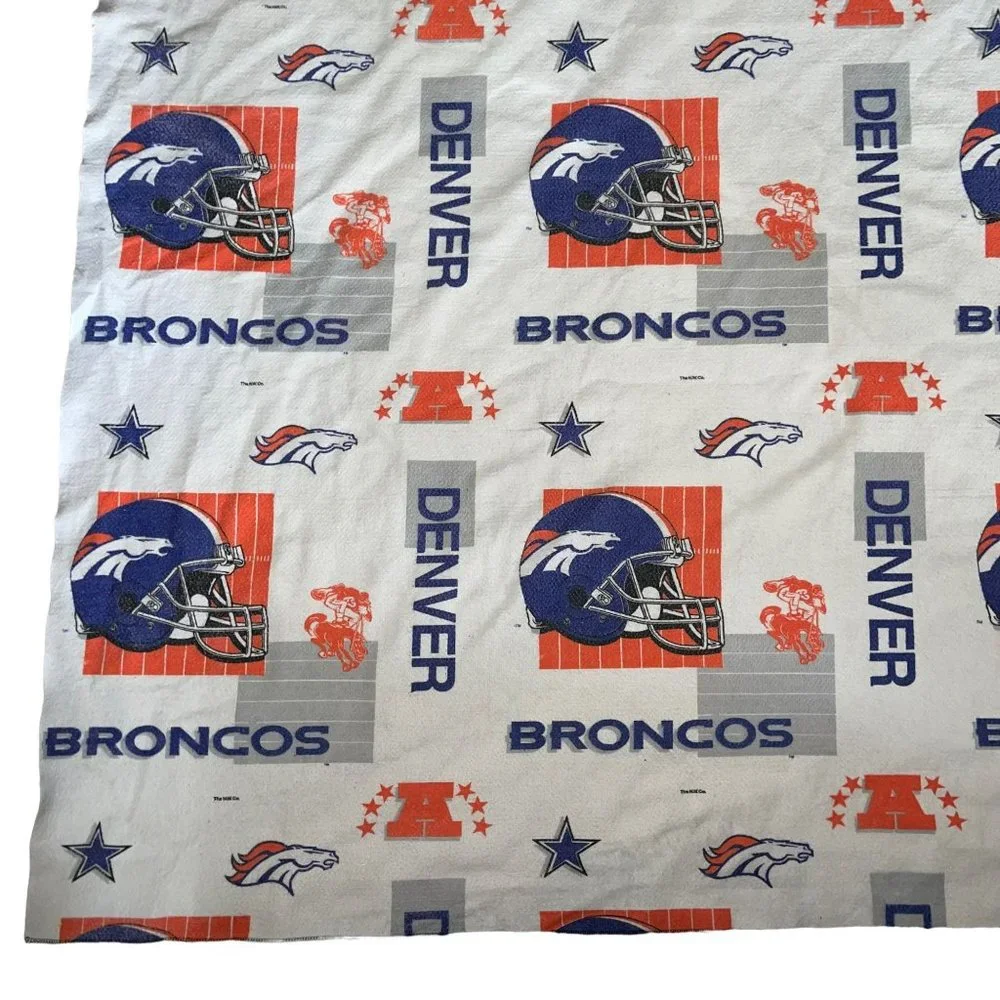 Rare Vintage NFL Denver Broncos Football Blanket Throw Northwest Company 88X74